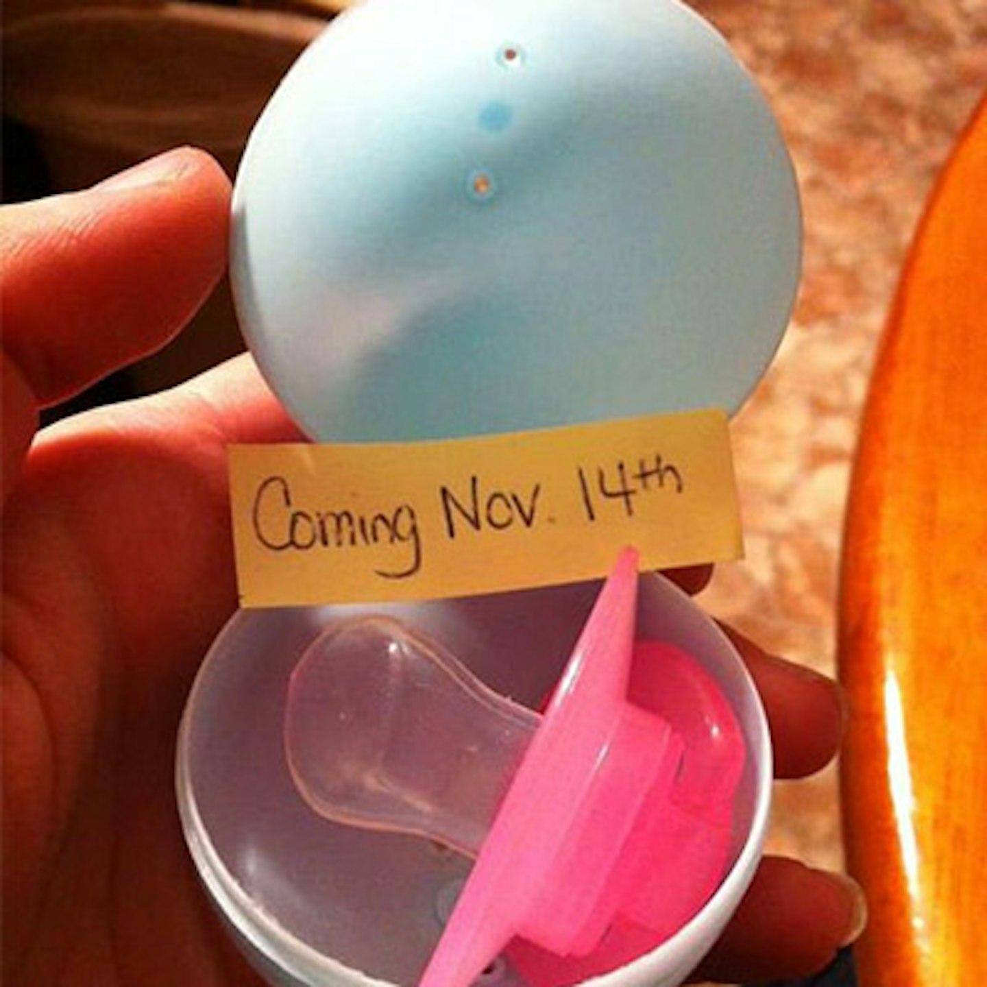dummy in pot pregnancy announcement idea