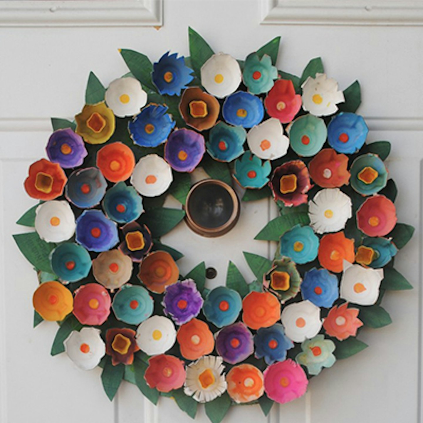 egg carton wreath