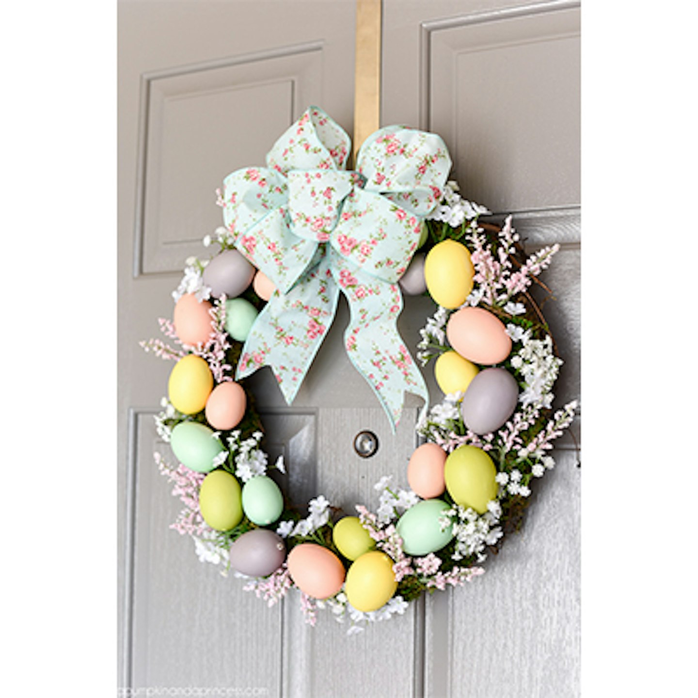 floral easter egg wreath