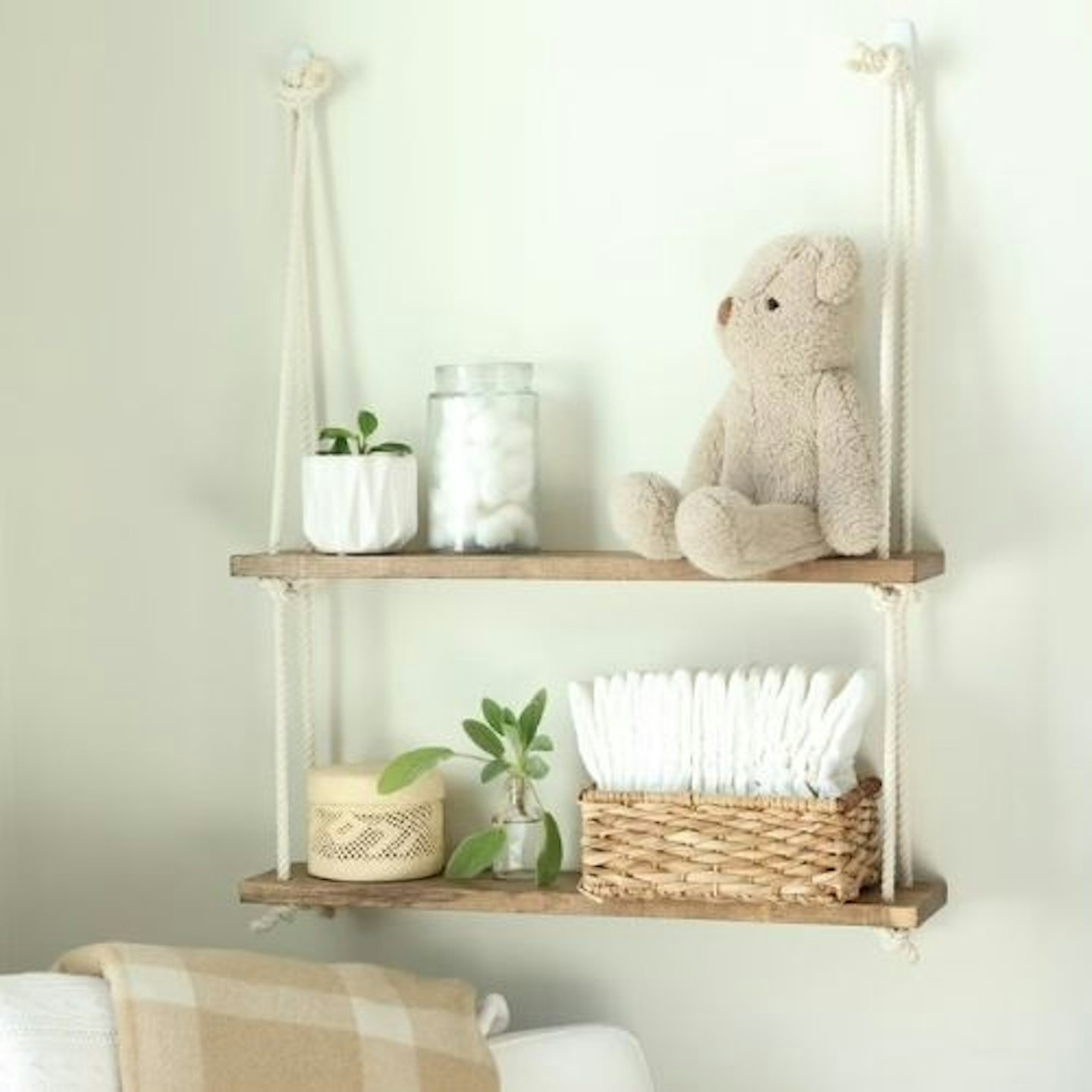 twin nursery ideas, inspiration for nurseries, twins - Neutral Shelf