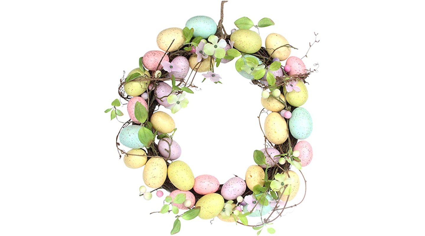 pastel easter egg wreath