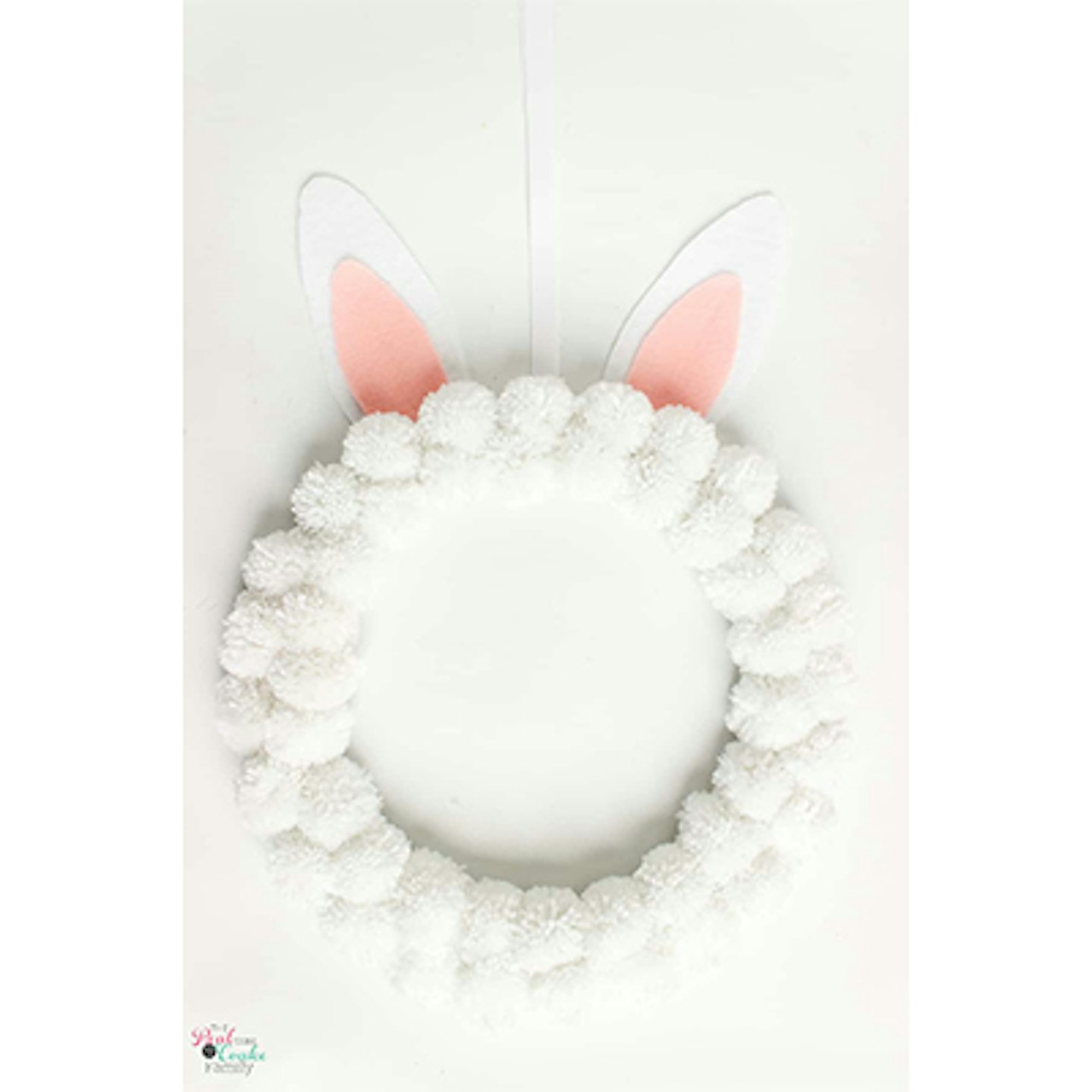 pom pom easter wreath