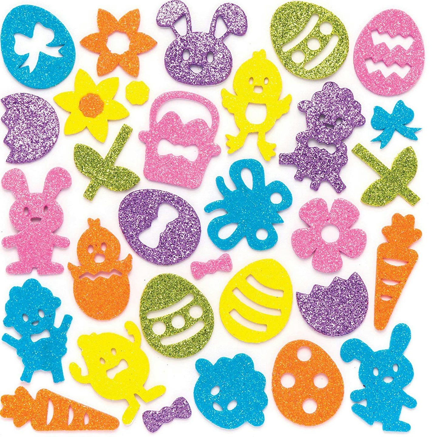 Easter Glitter Foam Stickers