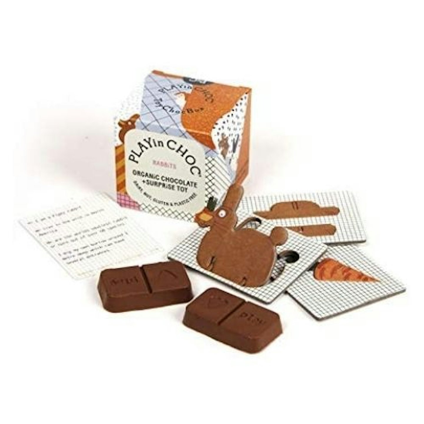 Rabbit Toy and Organic Chocolate, Gift Box