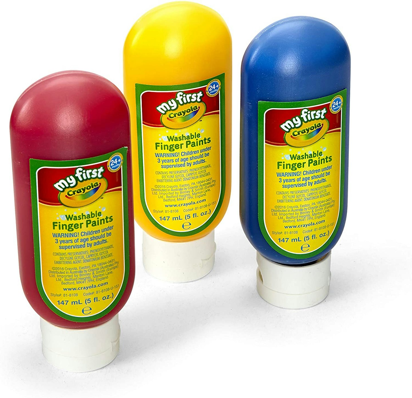 Crayola Washable Finger Paints, 3 pk / 8 oz - Baker's