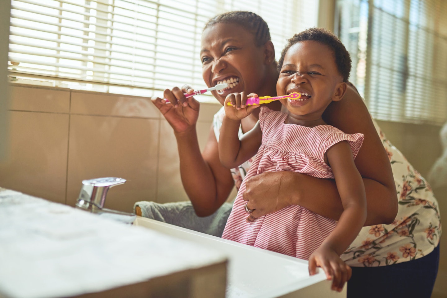 brushing teeth