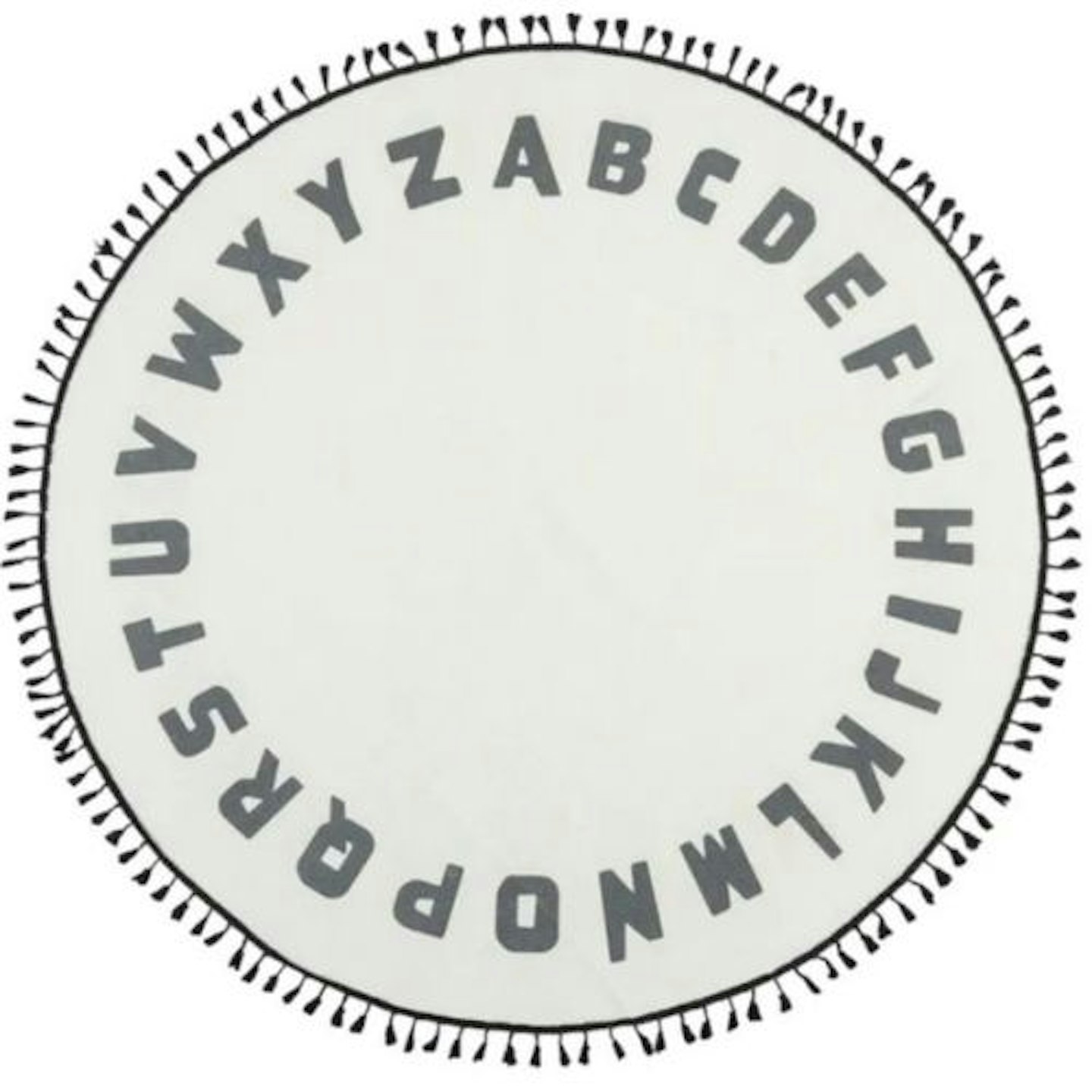 Alphabet Washable Circle Rug
