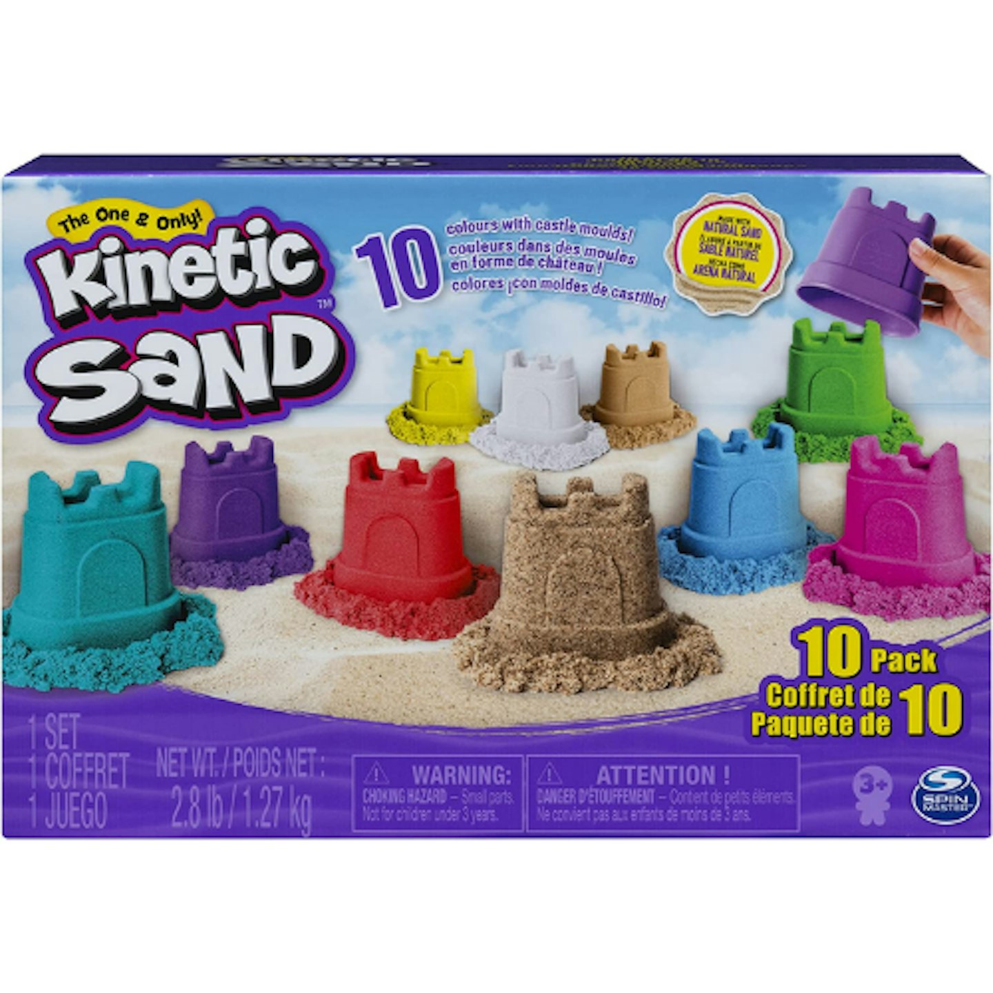 Kinetic Sand Castle Containers 10-Colour Pack