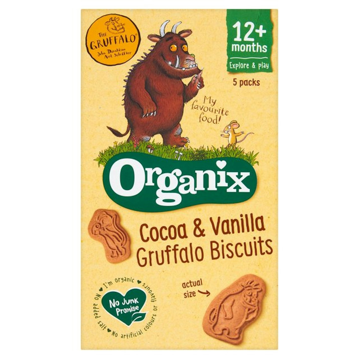 Organix Cocoa & Vanilla Organic Gruffalo Biscuits