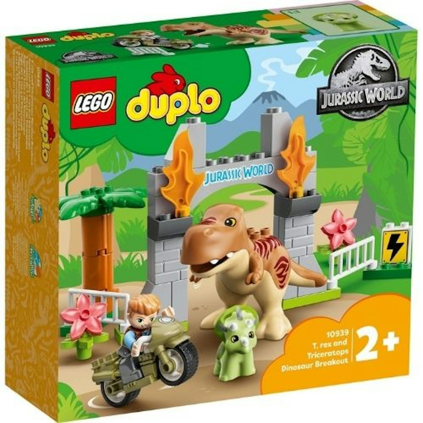 LEGO Duplo Jurassic T.Rex & Triceratops Dinosaur Breakout - dinosaur toys
