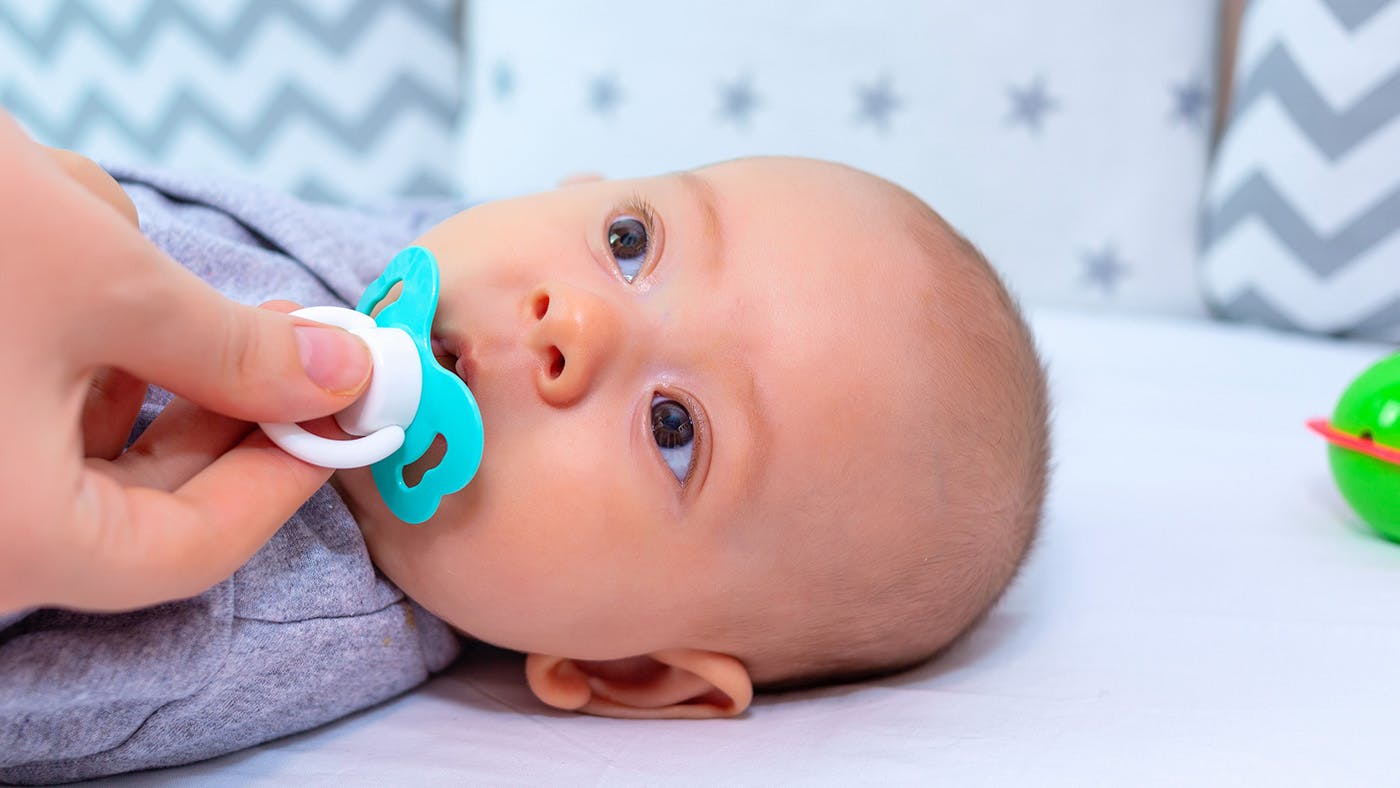 Baby can fit whole pacifier store in mouth