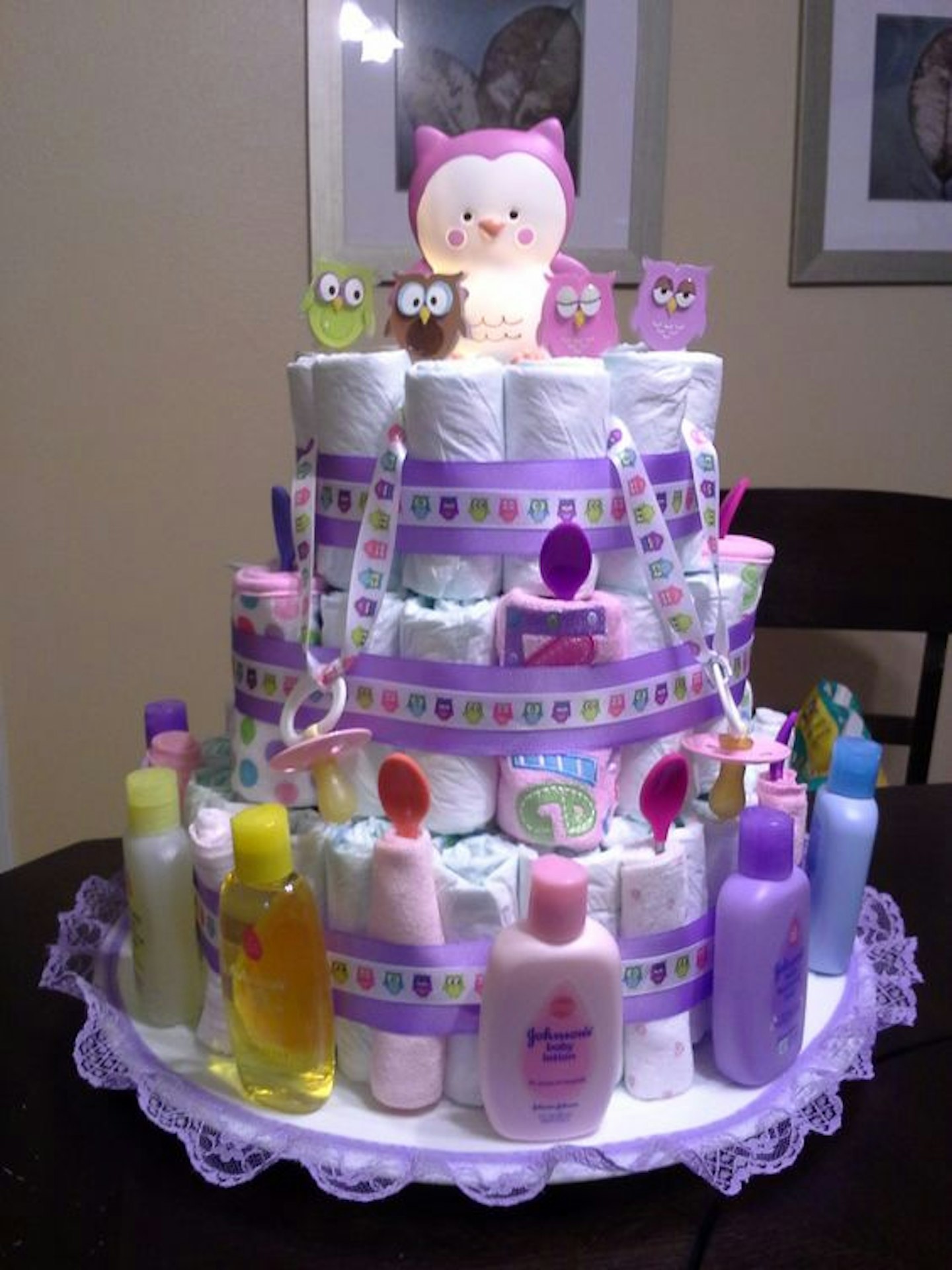 nappy cake with products