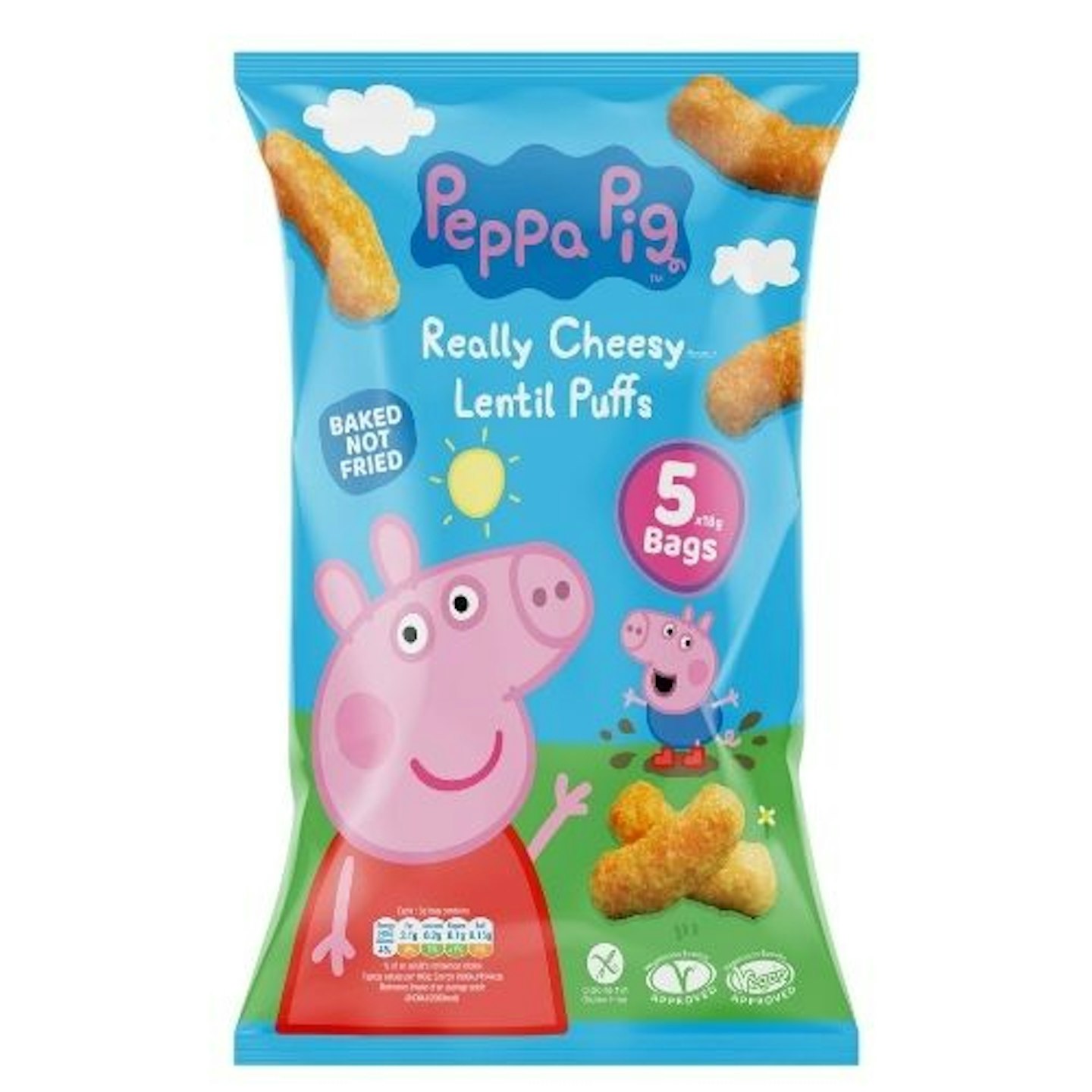 Peppa Pig Really Cheesy Flavour Lentil Puffs