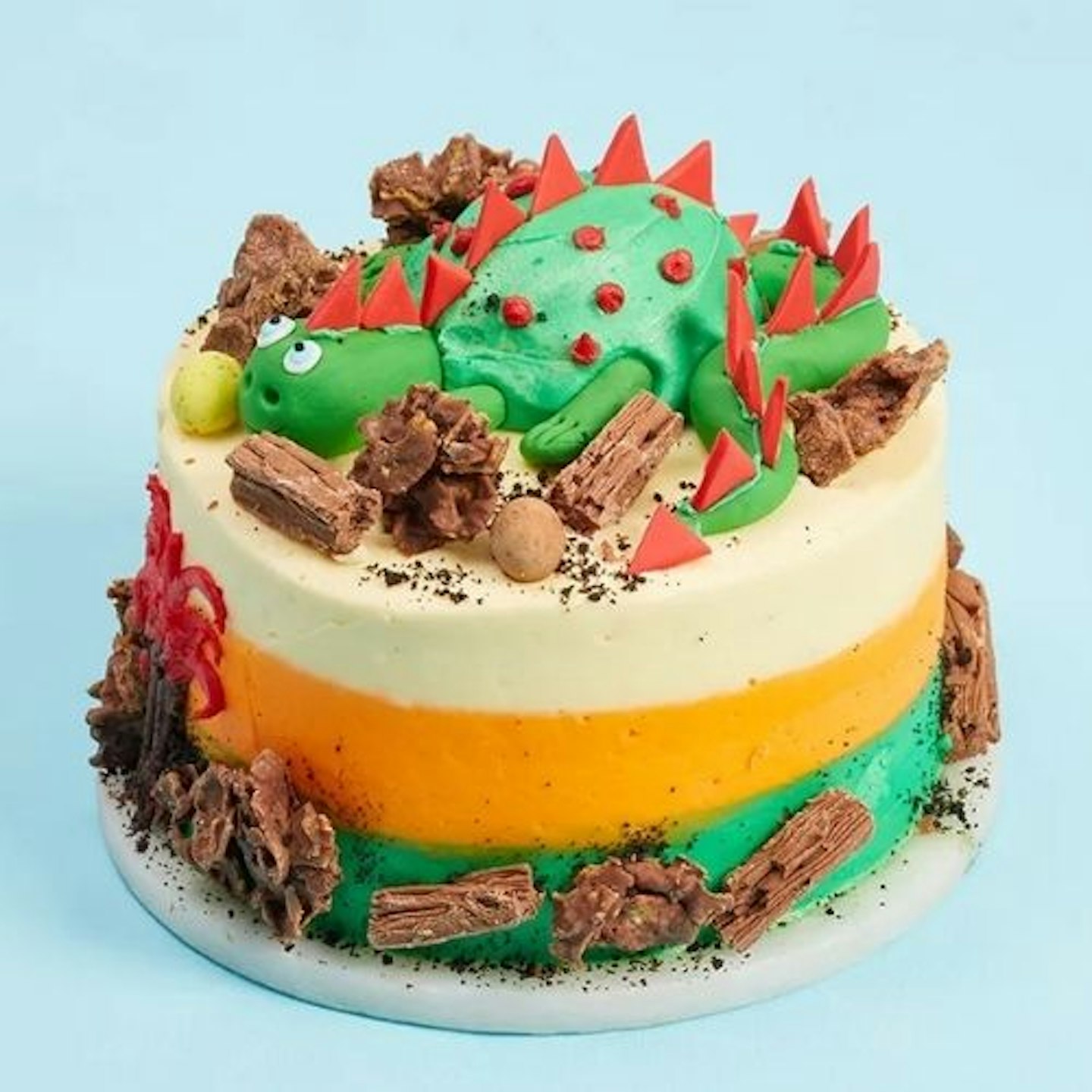Green Dinosaur Cake