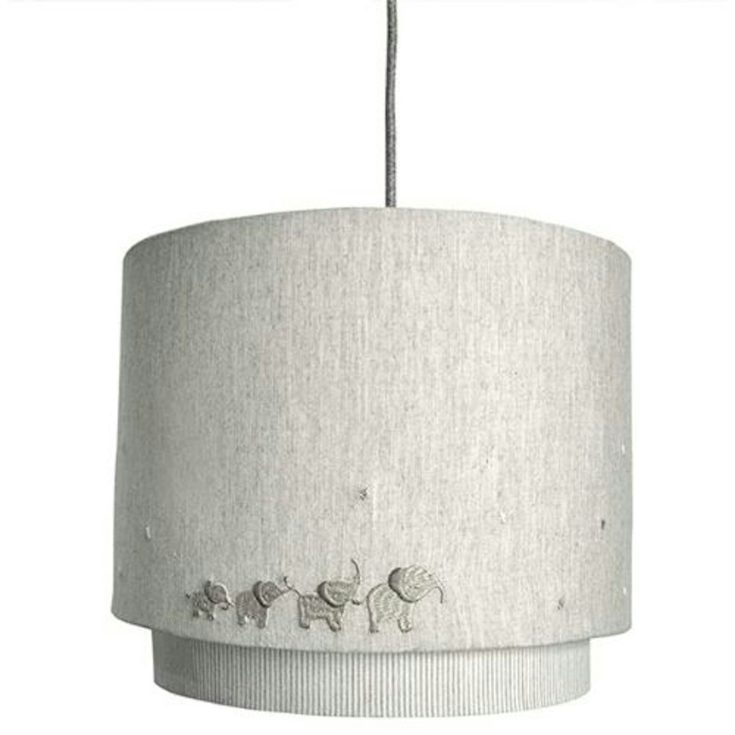 Grey Elephant Two-Tiered Lampshade