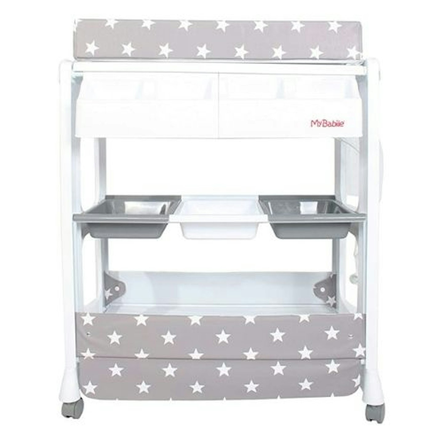 My Babiie - Grey Stars Baby Bath and Changing Unit