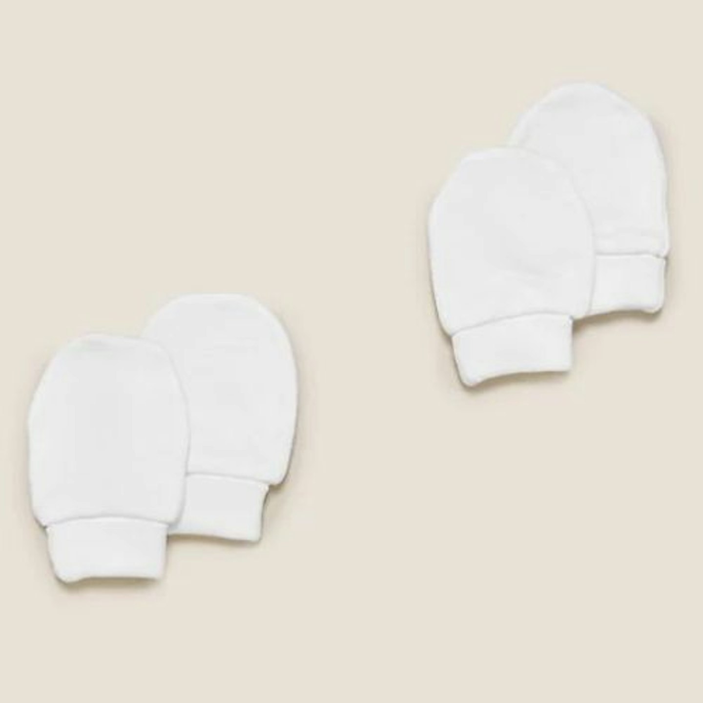 2pk Pure Cotton Mittens