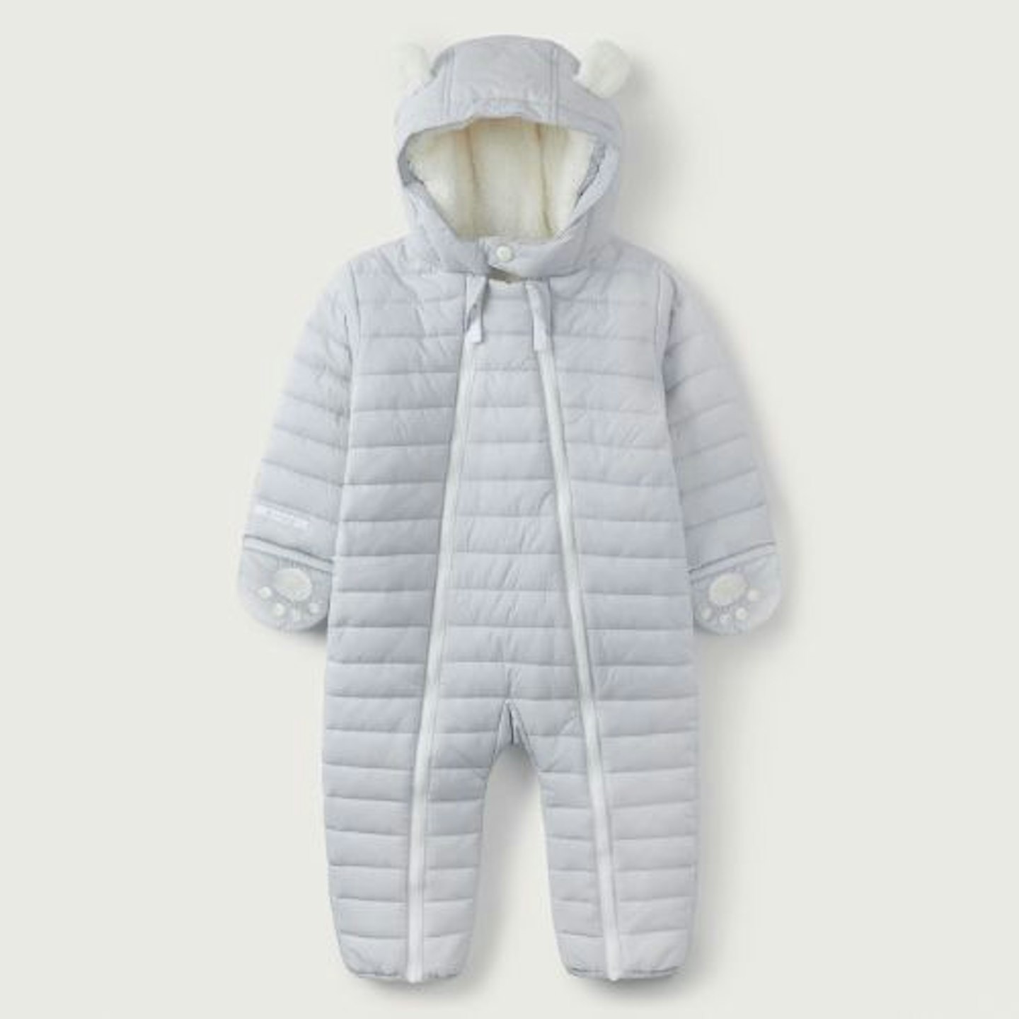 Grey Quilted Pramsuit
