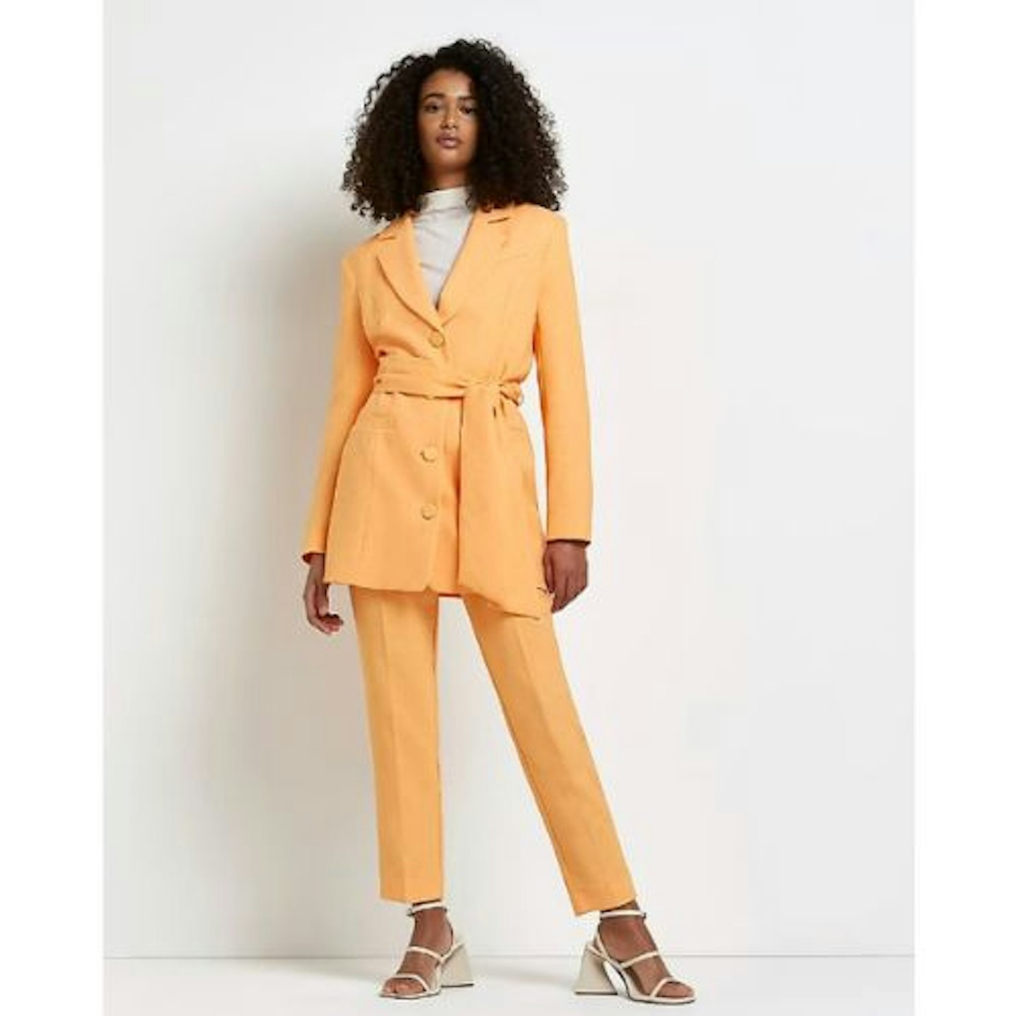 Orange Blazer and Trouser Suit