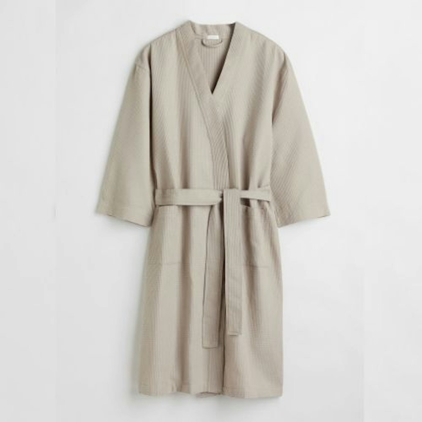 Waffled dressing gown