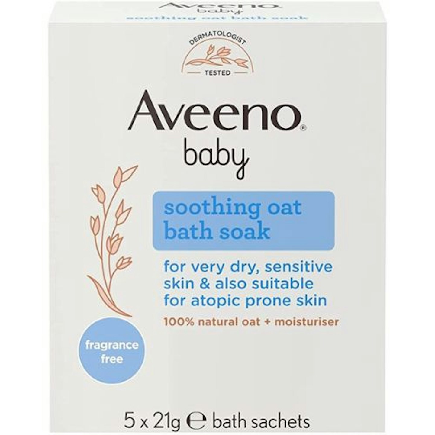 AVEENO Baby, Soothing Oat Bath Soak, 5 x 21g Bath sachets