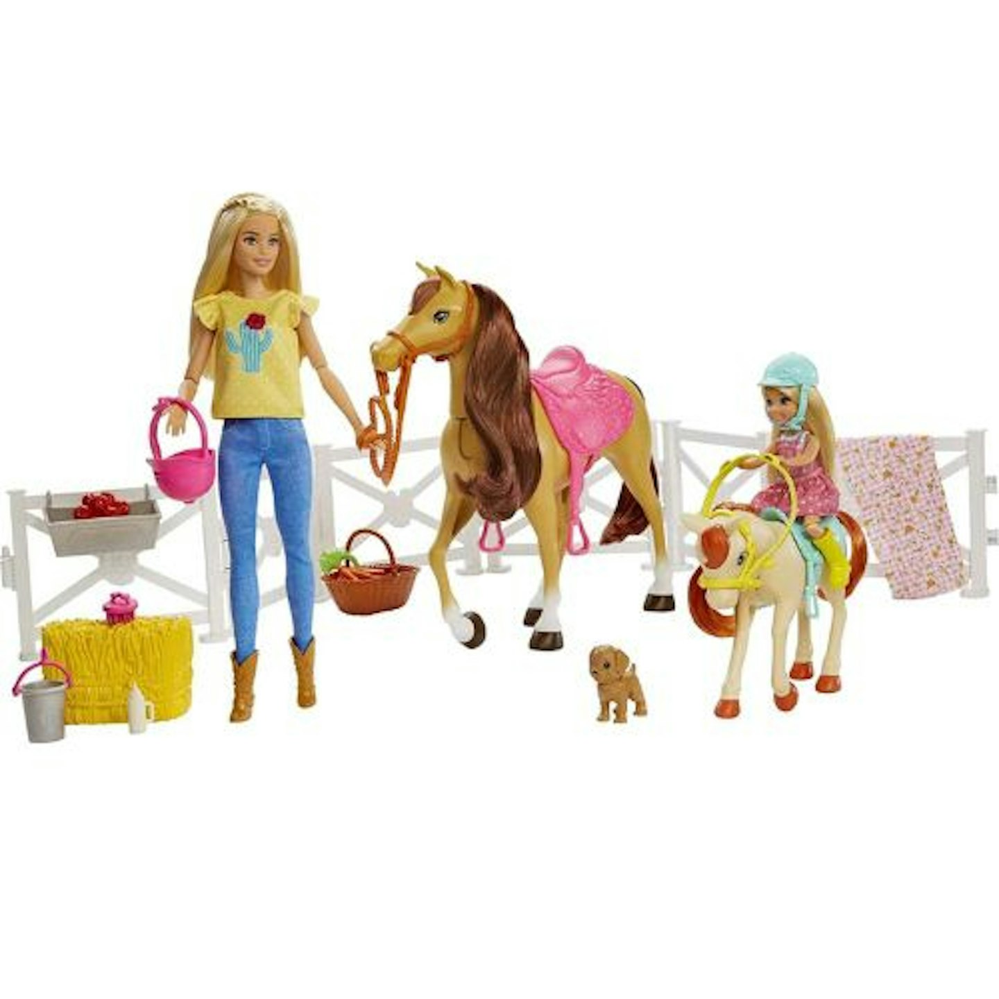  BARBIE Barbie Hugs n Horses Dolls with Barbie and Chelsea Blonde Dolls