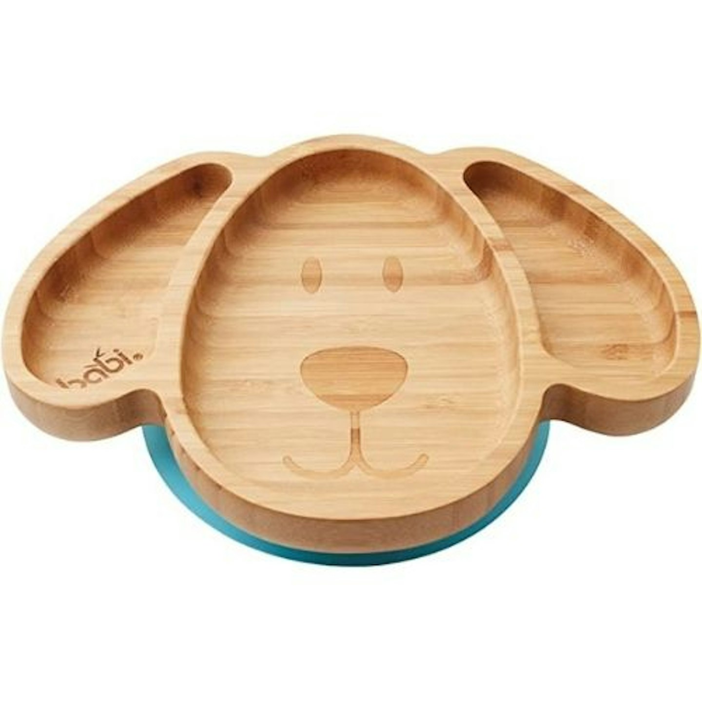 Babi Baby Toddler Large Dog Plate, Natural Bamboo