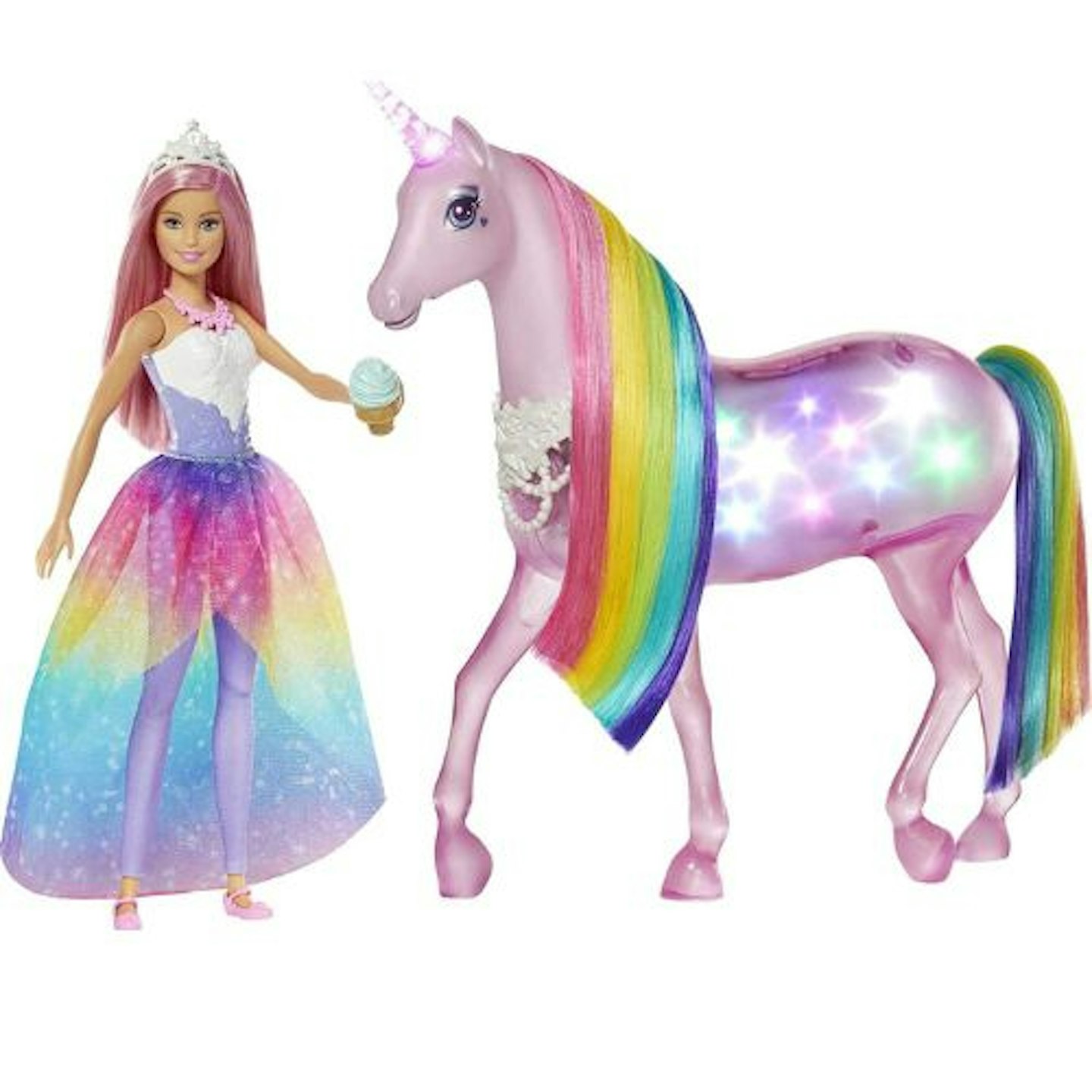  ​Barbie Dreamtopia Magical Lights Unicorn with Rainbow Mane
