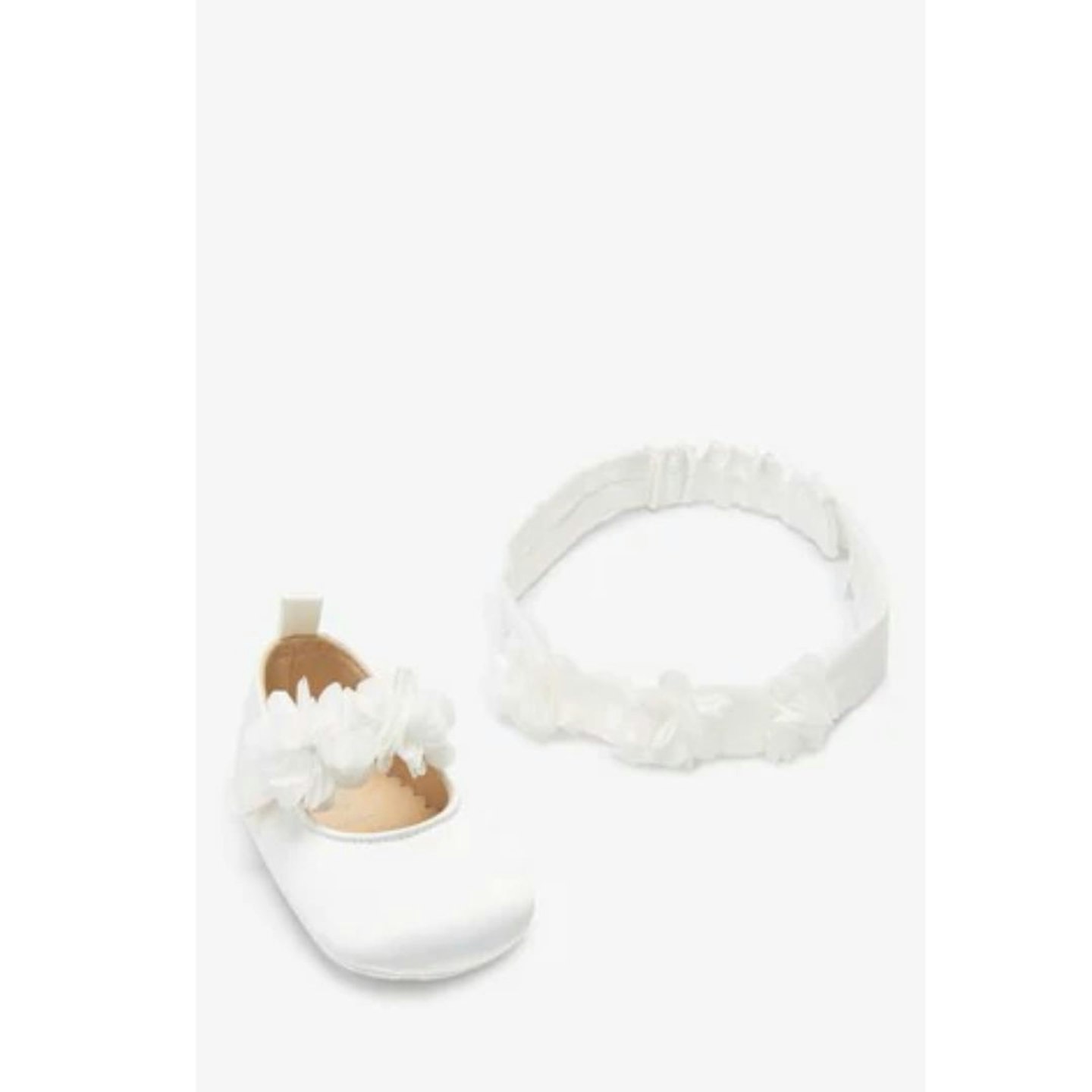 Corsage Baby Shoes and Headband Occasion Set