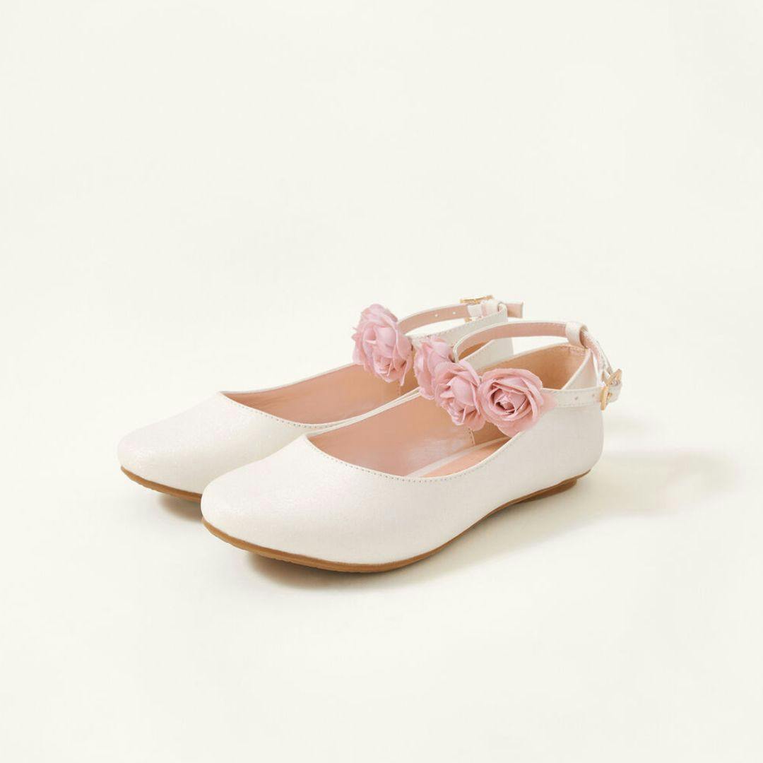 Ivory / Pink Leather Pearl Bead Flower Girl Shoes Wedding Party Prince -  Princessly