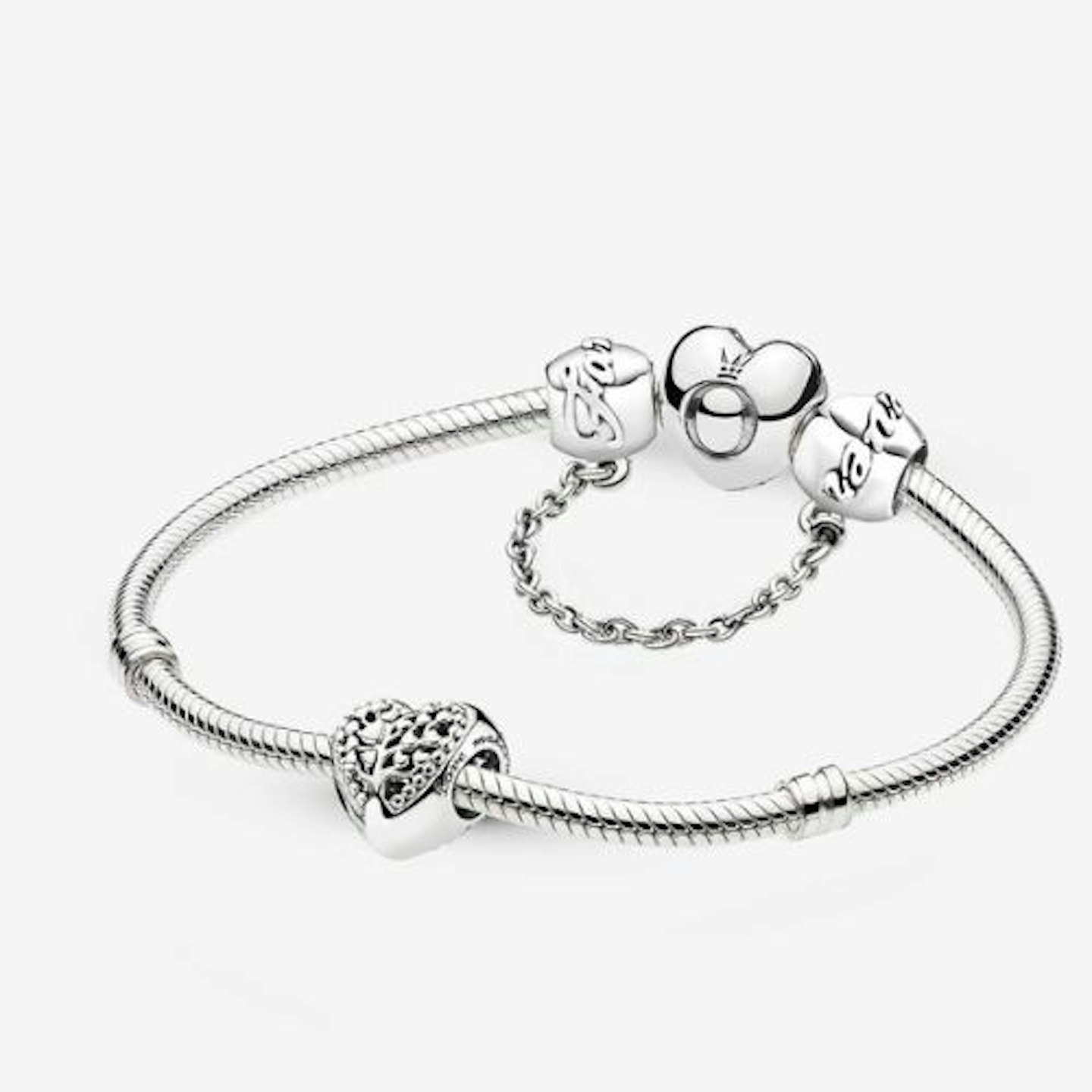 Family Tree Heart Charm and Bracelet Gift Set