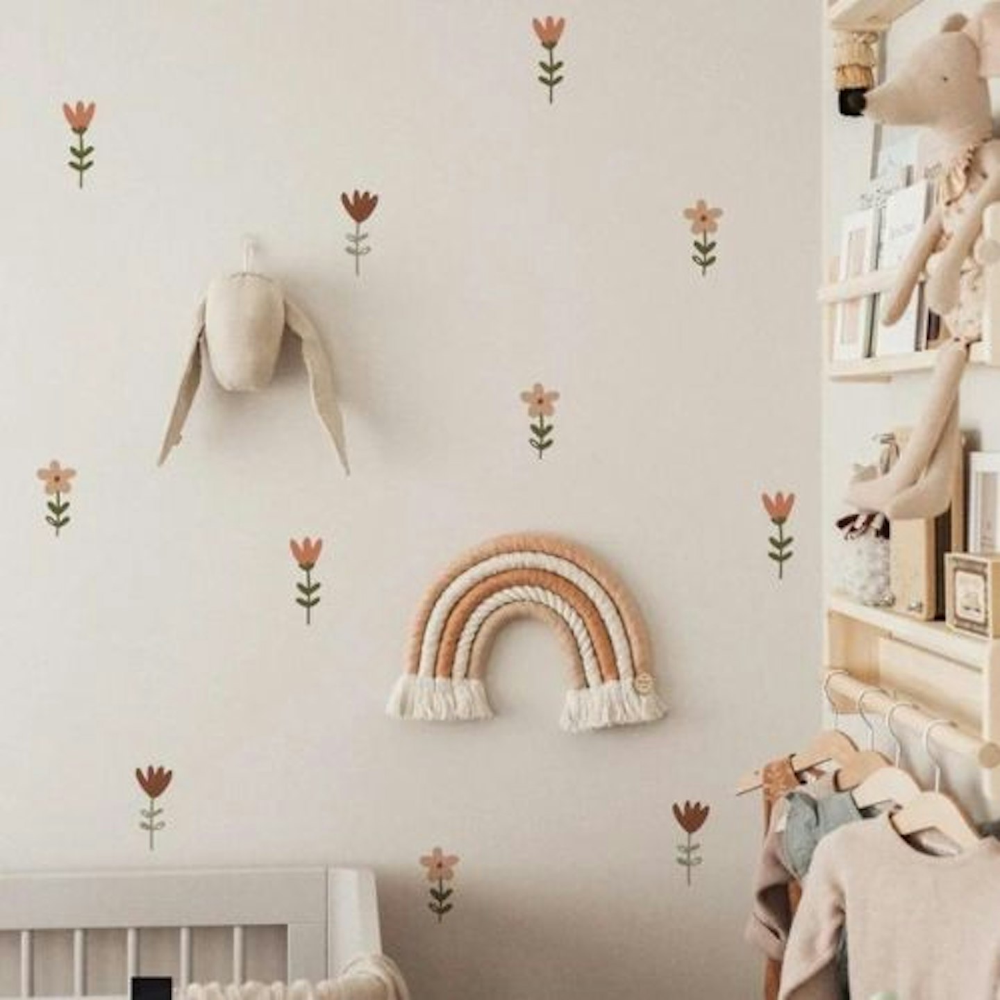 Meadow Flowers Fabric Wall Stickers