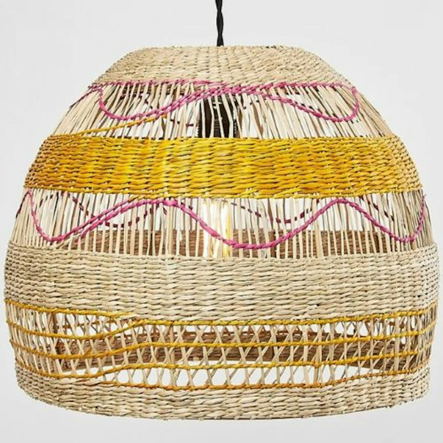 Ola Pink Seagrass Pendant Lamp Shade