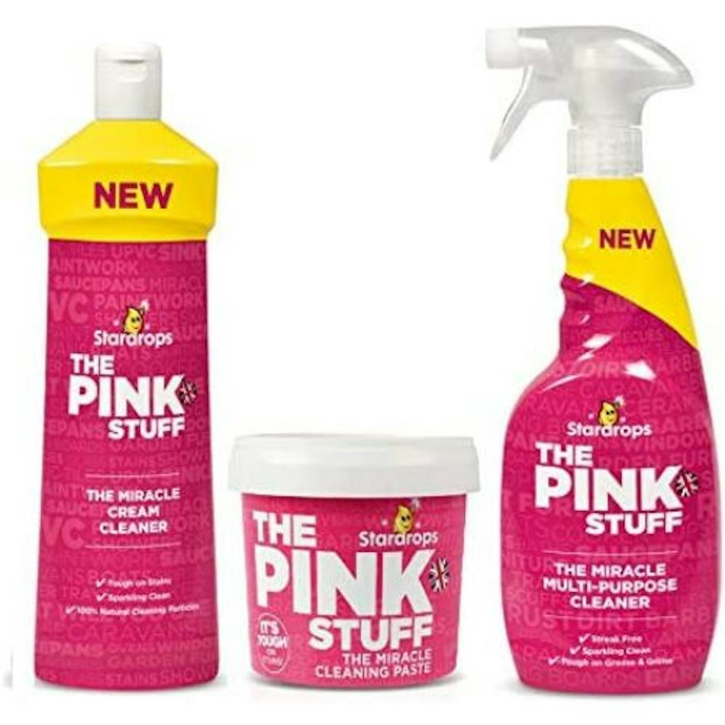 The Pink Stuff Miracle Cleaning Set Triple Pack Mrs Hinch Approved