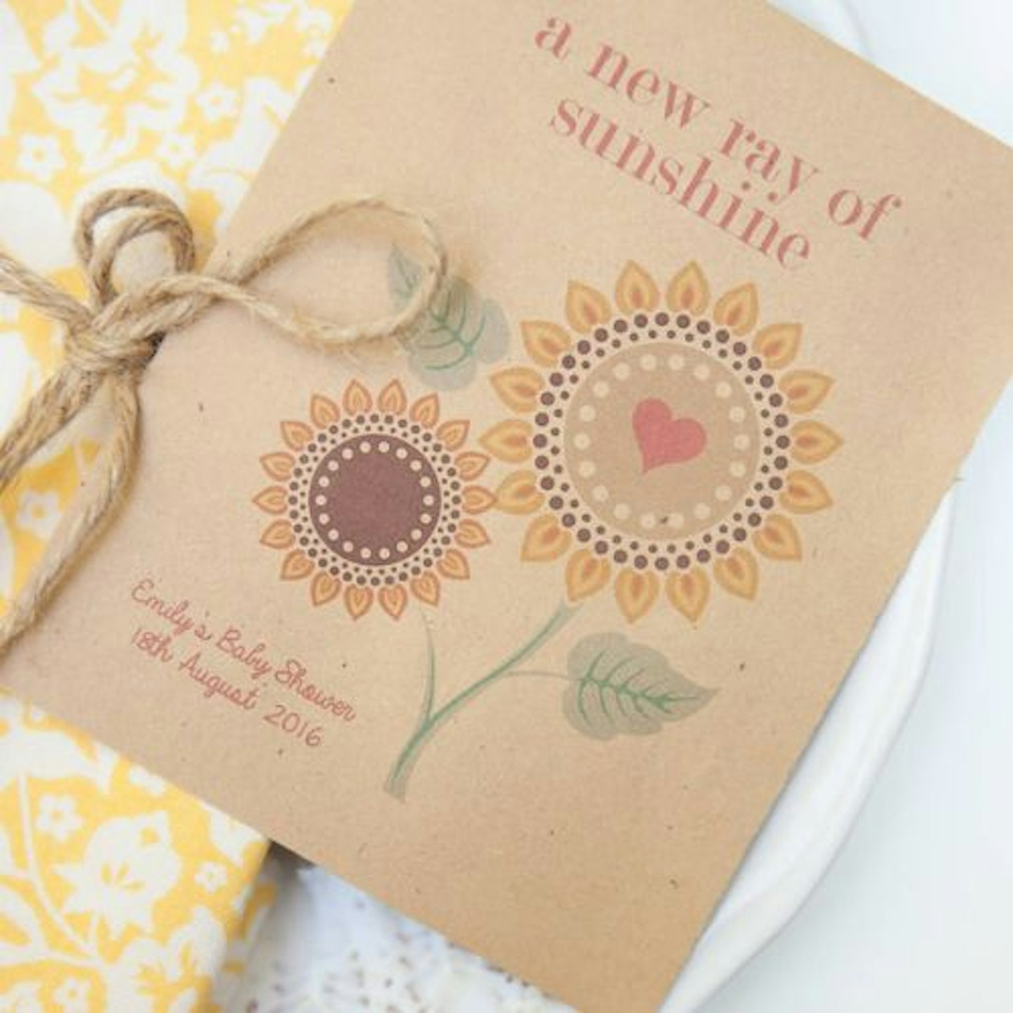 Ray Of Sunshine Seed Packet Baby Shower Favours
