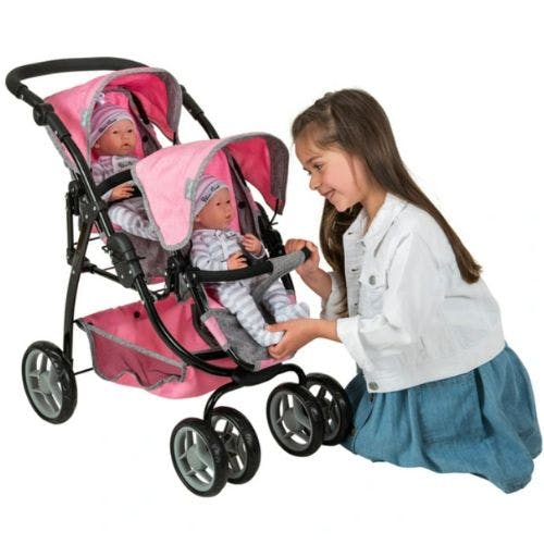 Toy double deals pushchair