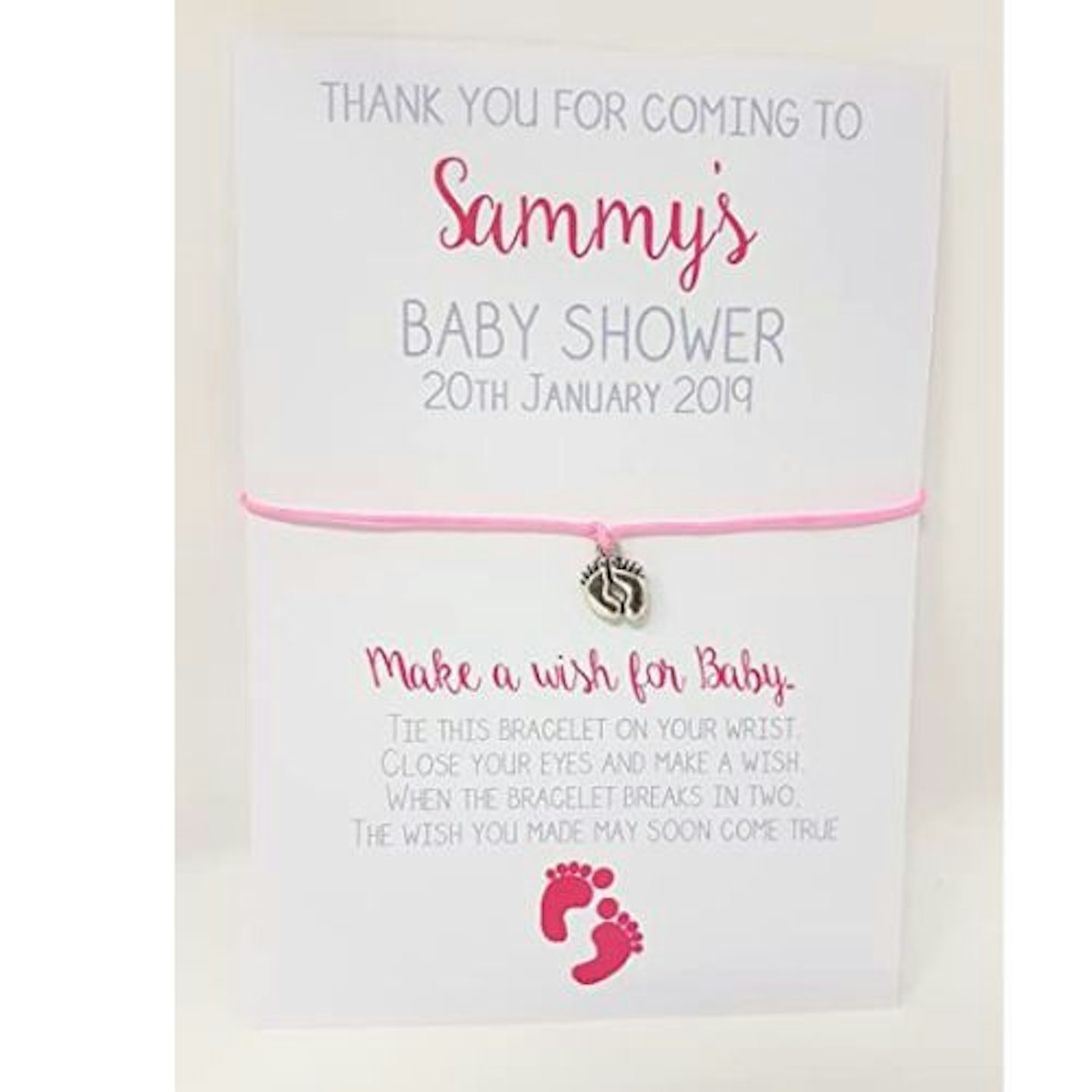 Wishing Bracelet Baby Shower Favour 