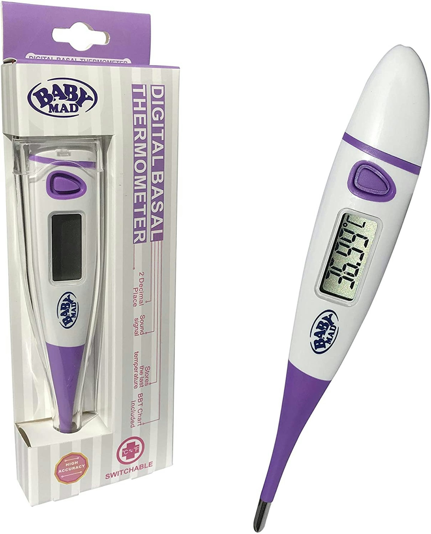 BabyMad Basal Thermometer with Storage Case