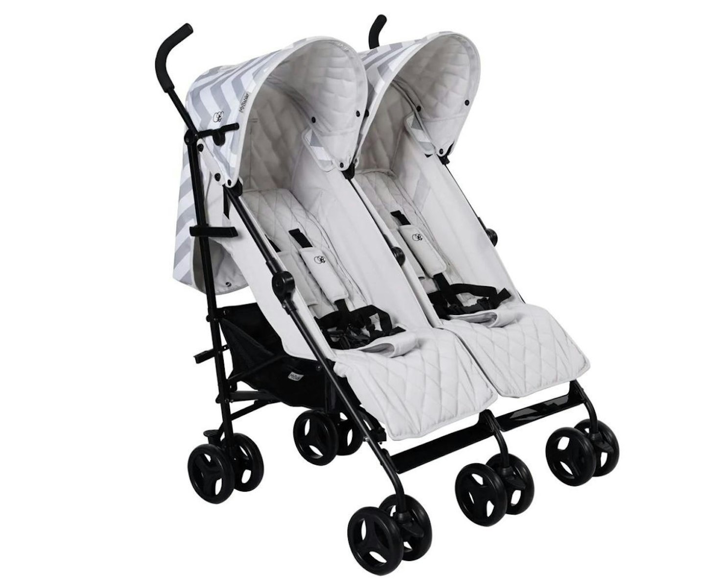 Best cheap double stroller My Babiie Billie Faires MB11 Grey Chevron Double Stroller 