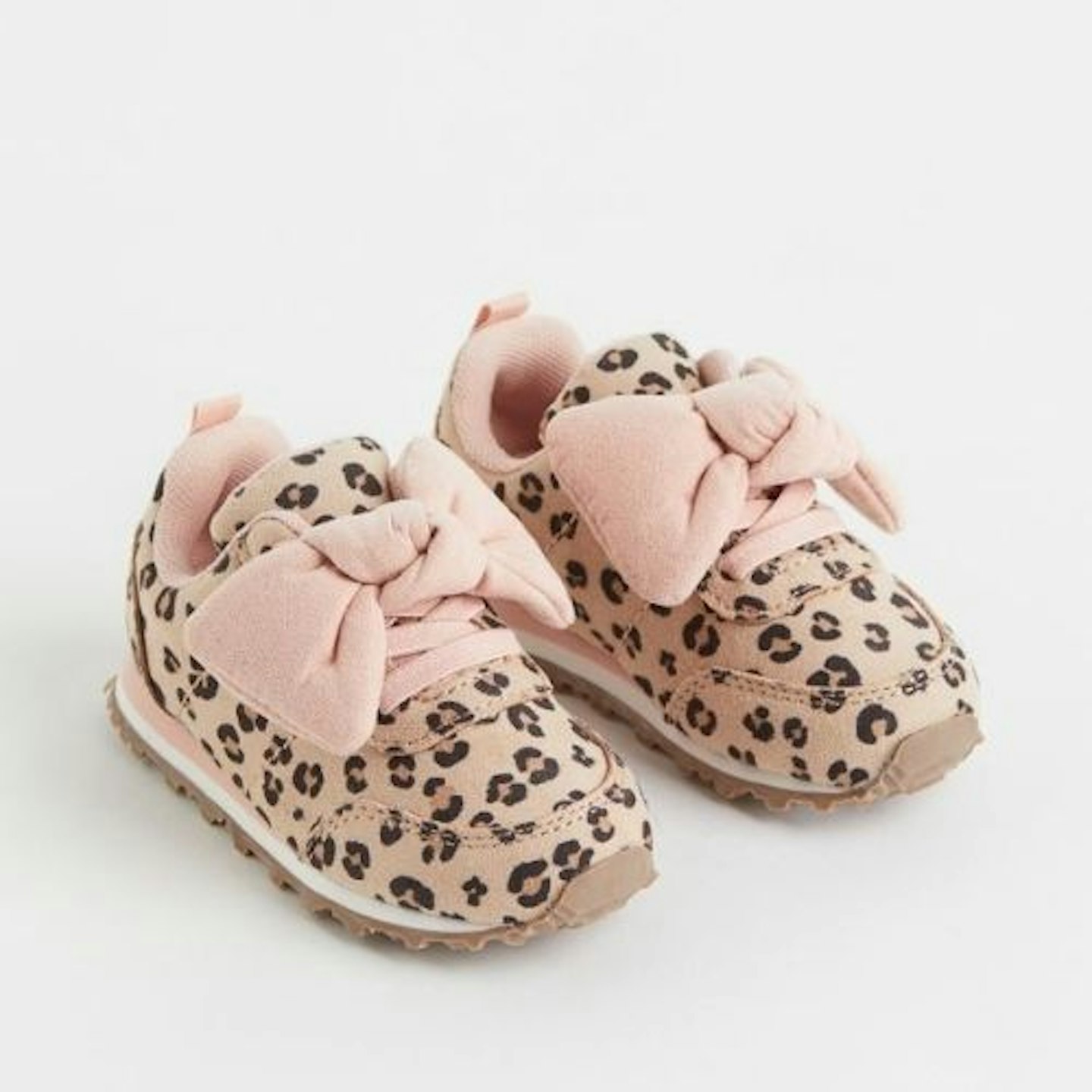 Leopard-print Bow-Trim trainers