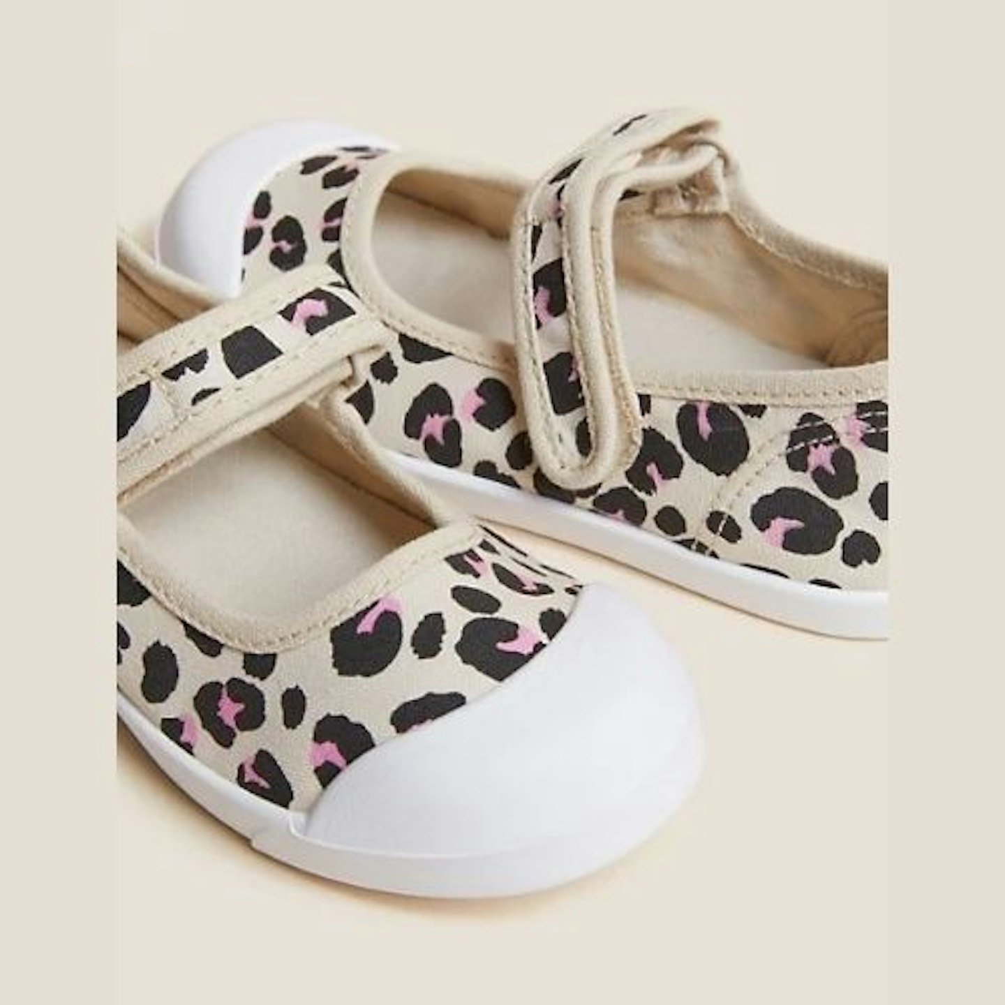 Kids' Freshfeet™ Riptape Animal Print Pumps