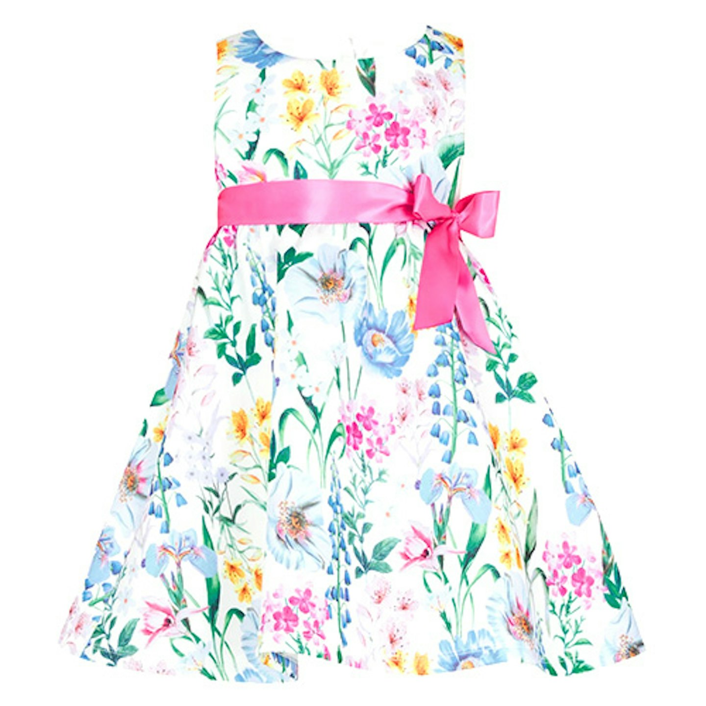 Baby Jasmine Floral Print Scuba Dress Ivory