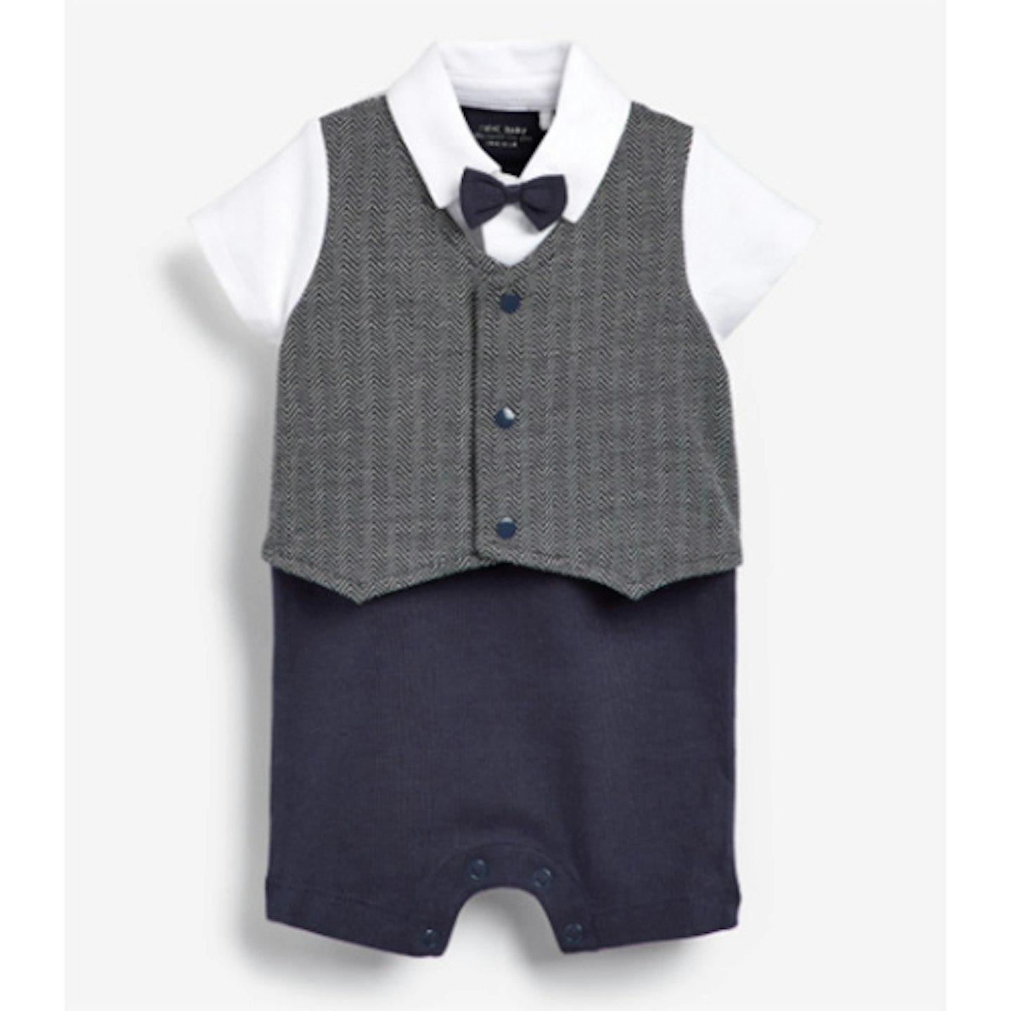 Smart Bow Tie and Waistcoat Rompersuit
