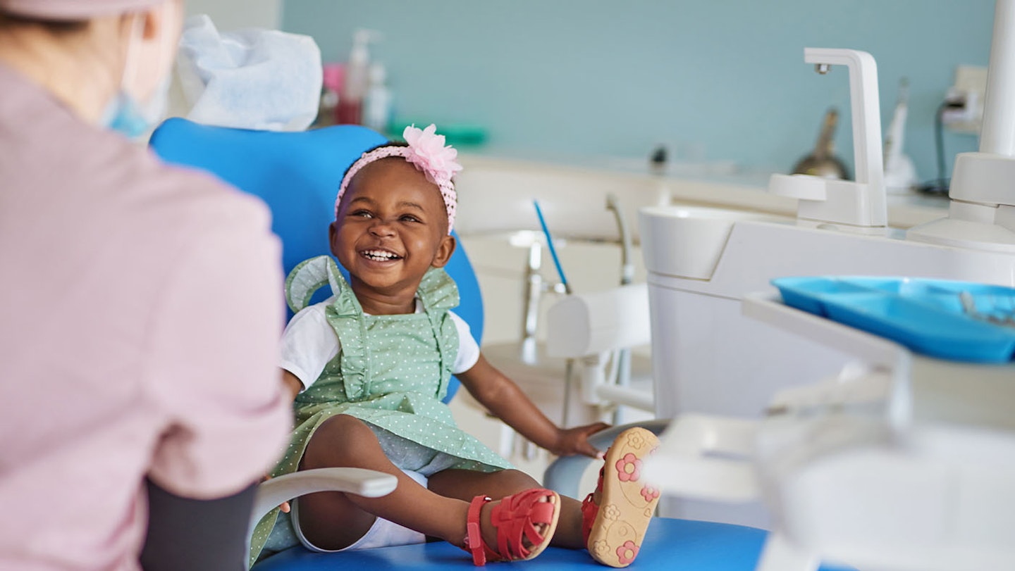 toddler at dentist