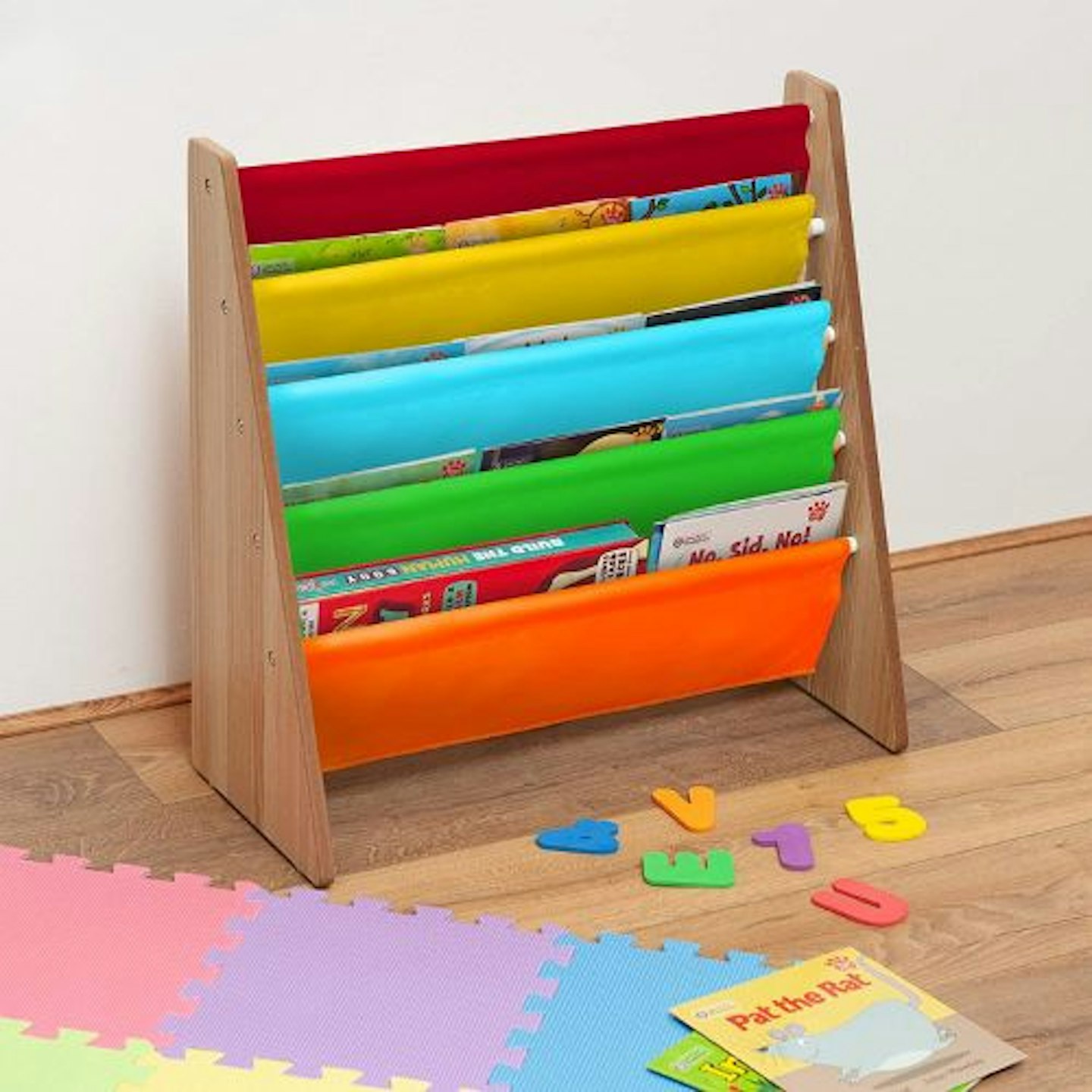 LIVIVO Children's Colourful Sling Storage Bookshelf