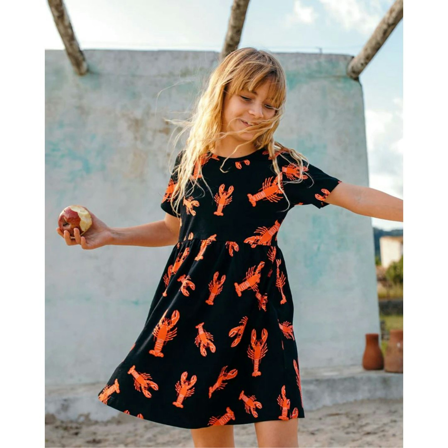 Mini Peers Kids' Lobster Print Tea Dress