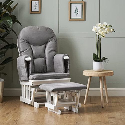 Tutti bambini recliner outlet glider chair and stool