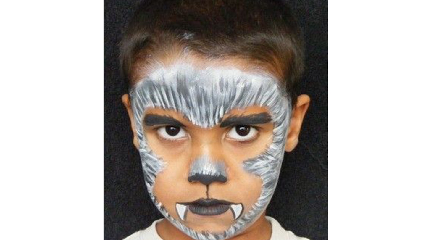 Werewolf Face Paint, Halloweeen Kids Look