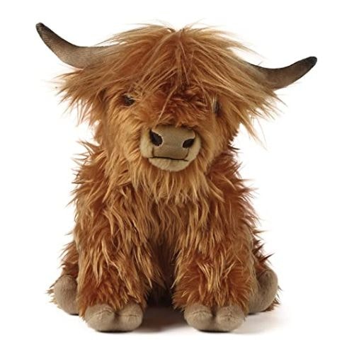 living nature highland cow soft toy with sound