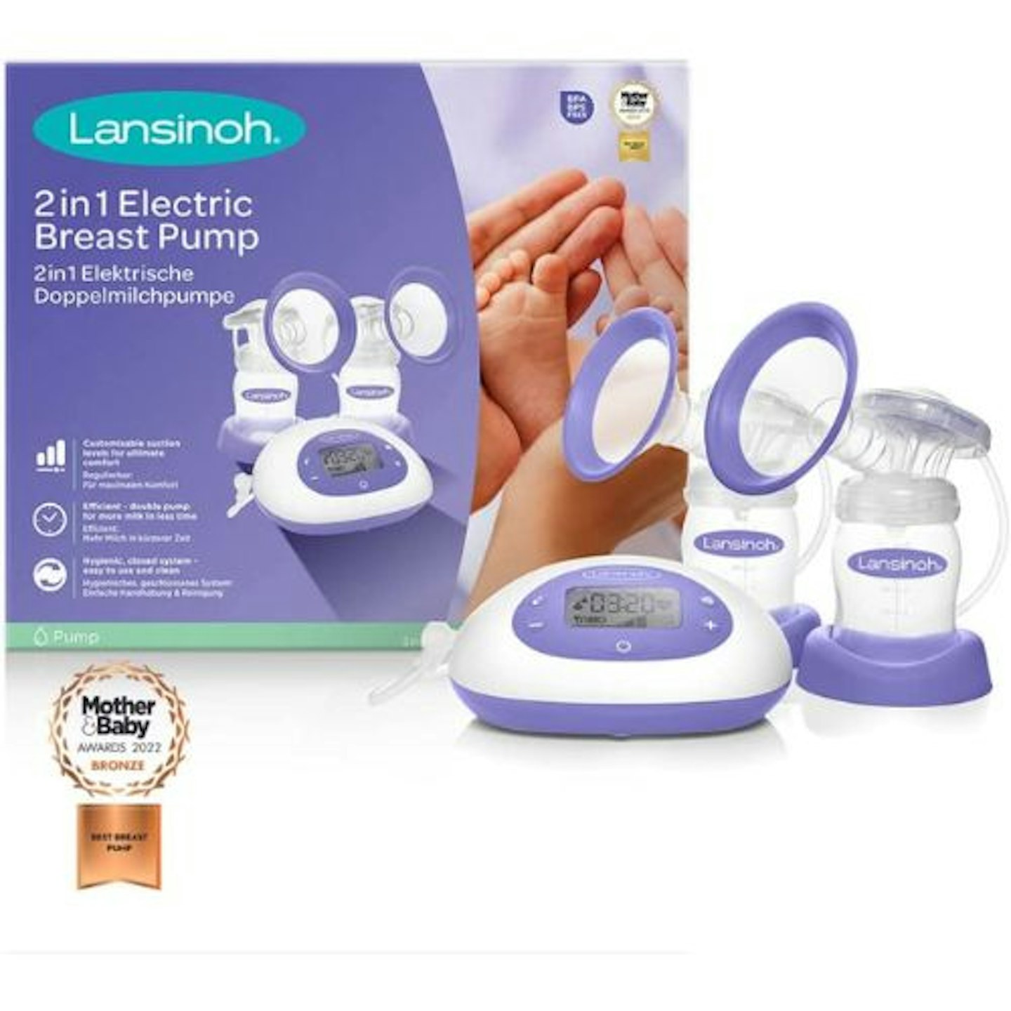 Lansinoh Breast Pump 2-in-1 Double Electric Breast Pump